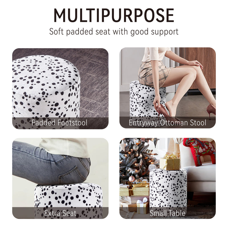 Polka-Dotted Ottoman Chair