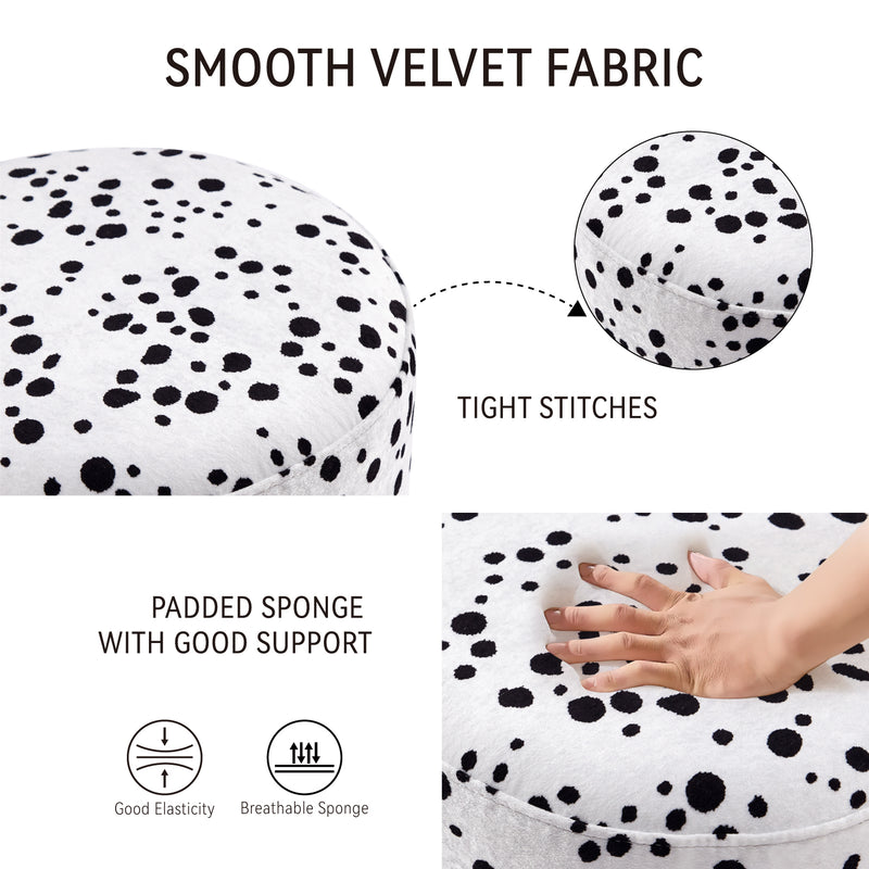Polka-Dotted Ottoman Chair