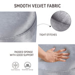 Load image into Gallery viewer, Solid Gray-Round Ottoman Chair
