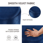 Load image into Gallery viewer, Solid Blue-Round Ottoman Chair
