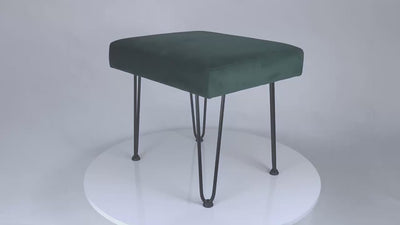 Velvet Green Vanity Stool #100018