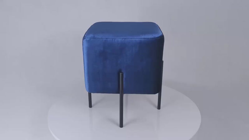 Solid Pink Cube-Shaped Stool 