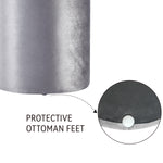 Load image into Gallery viewer, Solid Gray-Round Ottoman Chair
