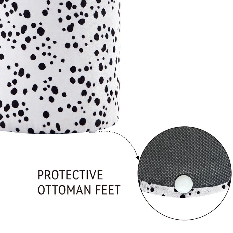 Polka-Dotted Ottoman Chair