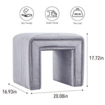 Load image into Gallery viewer, -Shaped Velvet Ottoman
