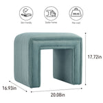 Load image into Gallery viewer, -Shaped Velvet Ottoman
