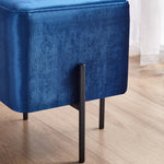 Load image into Gallery viewer, Solid Blue Cube-Shaped Cushioned Stool
