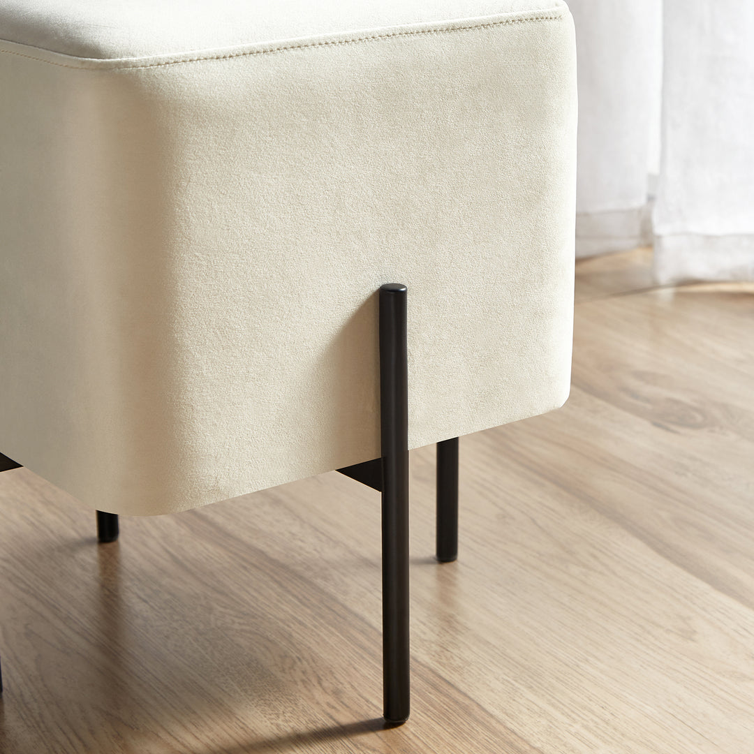 White Cube-Shaped Stool