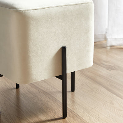 White Cube-Shaped Stool
