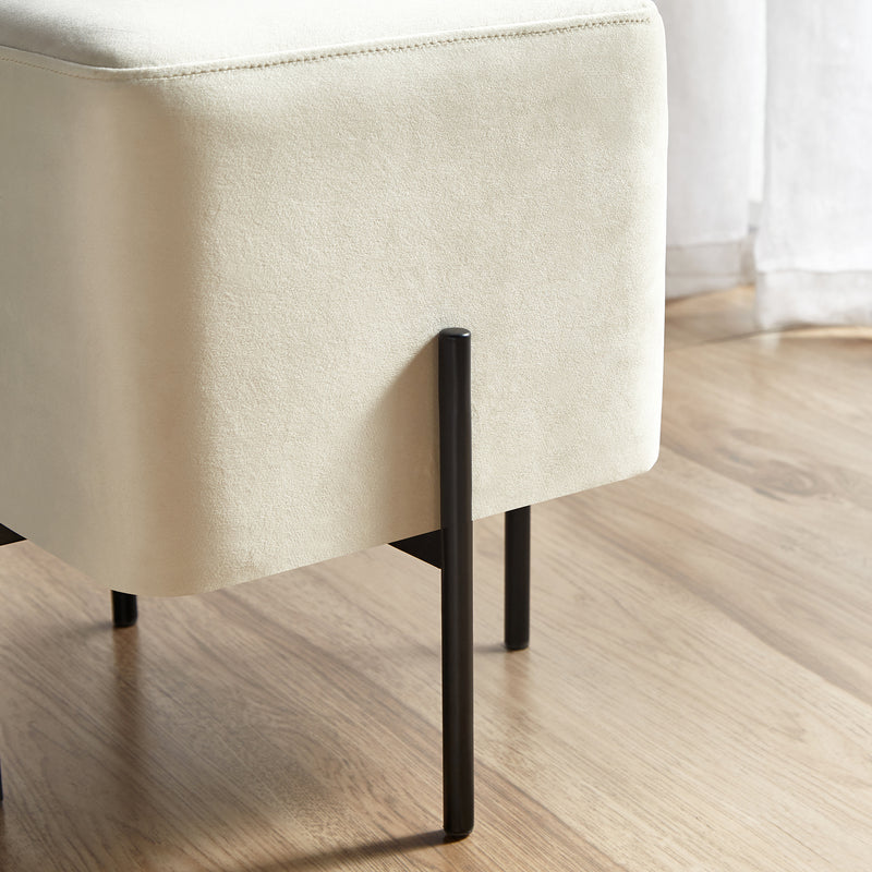 White Cube-Shaped Stool