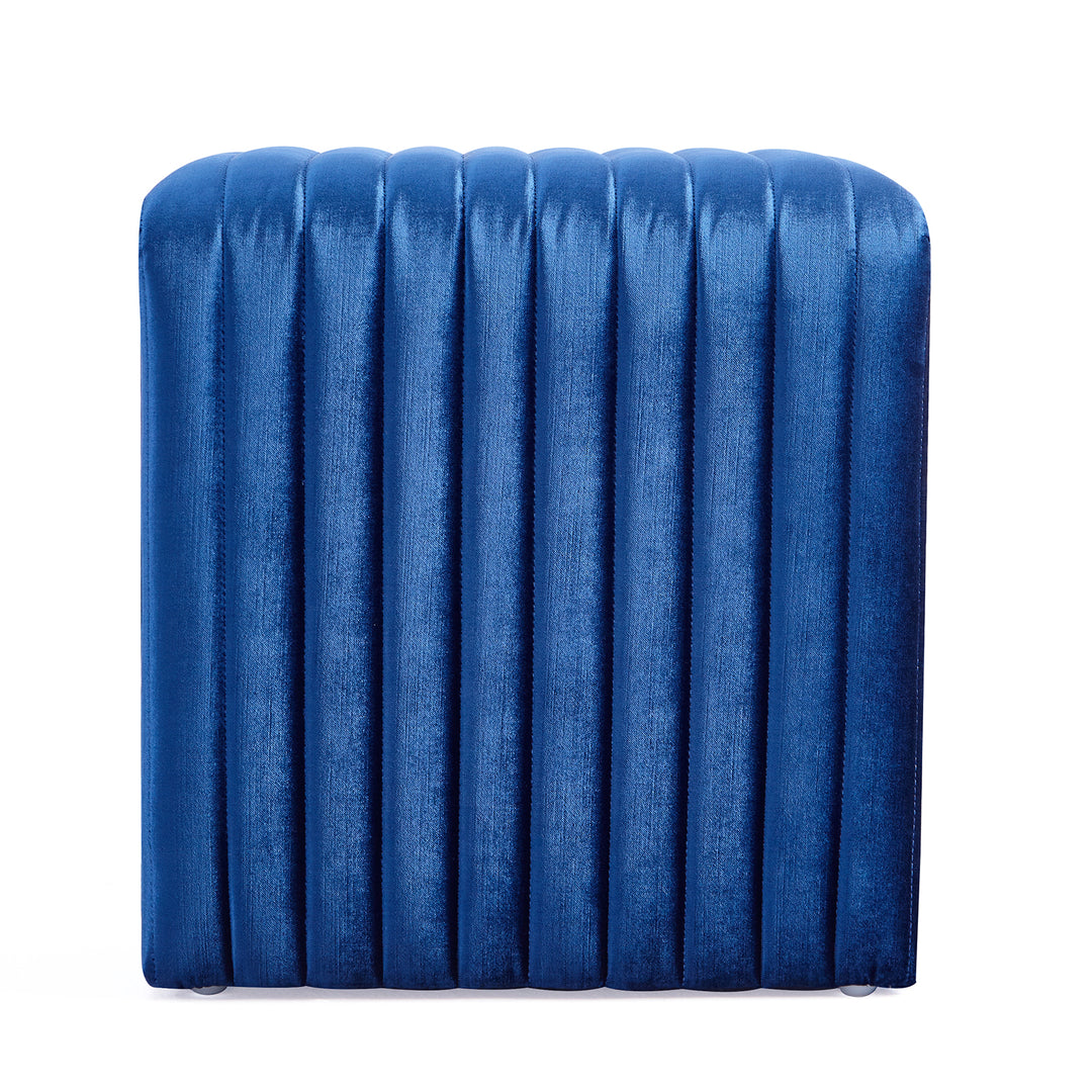 Shaped Velvet Ottoman