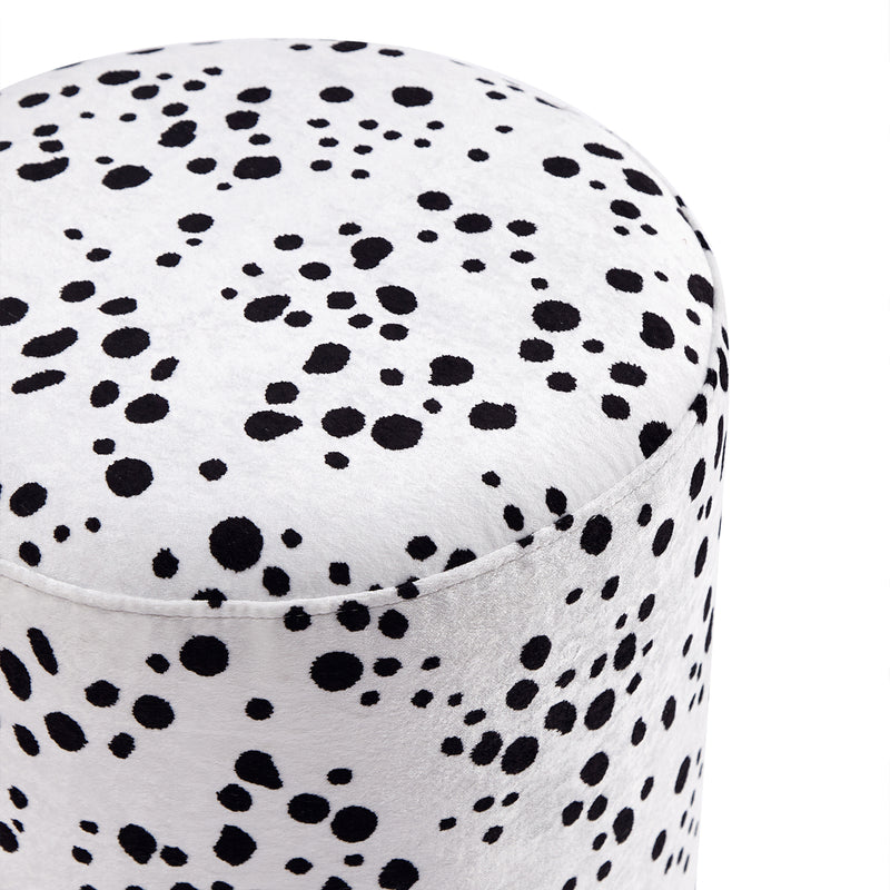 Polka-Dotted Ottoman Chair