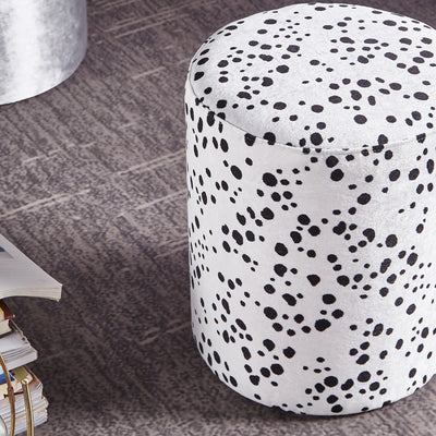 Polka-Dotted Ottoman Chair