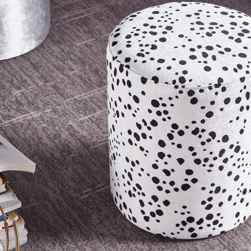 Polka-Dotted Ottoman Chair