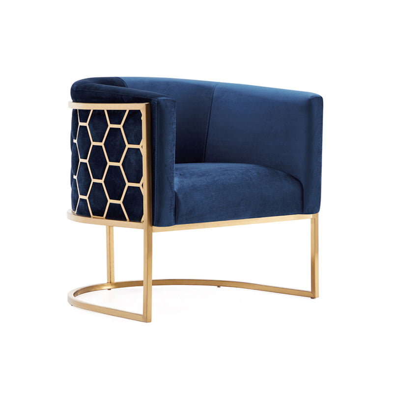 Accent Chair-Blue Stylish Design