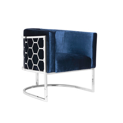 Accent Chair-Blue Stylish Design