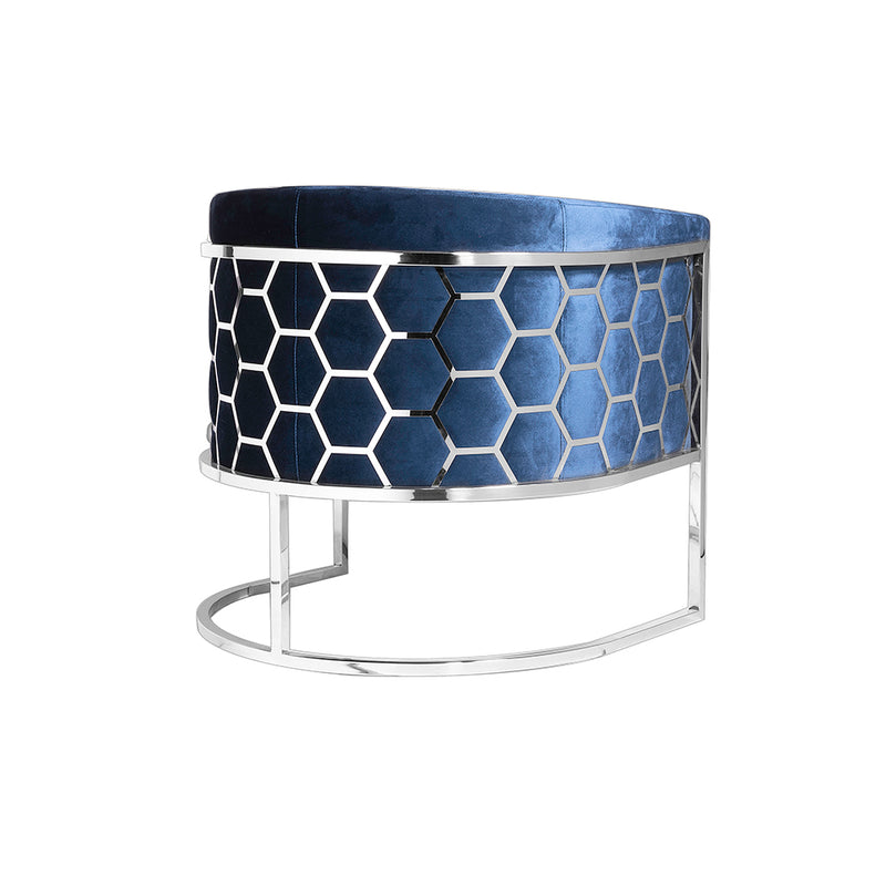 Accent Chair-Blue Stylish Design