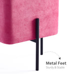 Load image into Gallery viewer, Solid Pink Cube-Shaped Cushioned Stool
