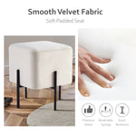 Load image into Gallery viewer, White Cube-Shaped Stool
