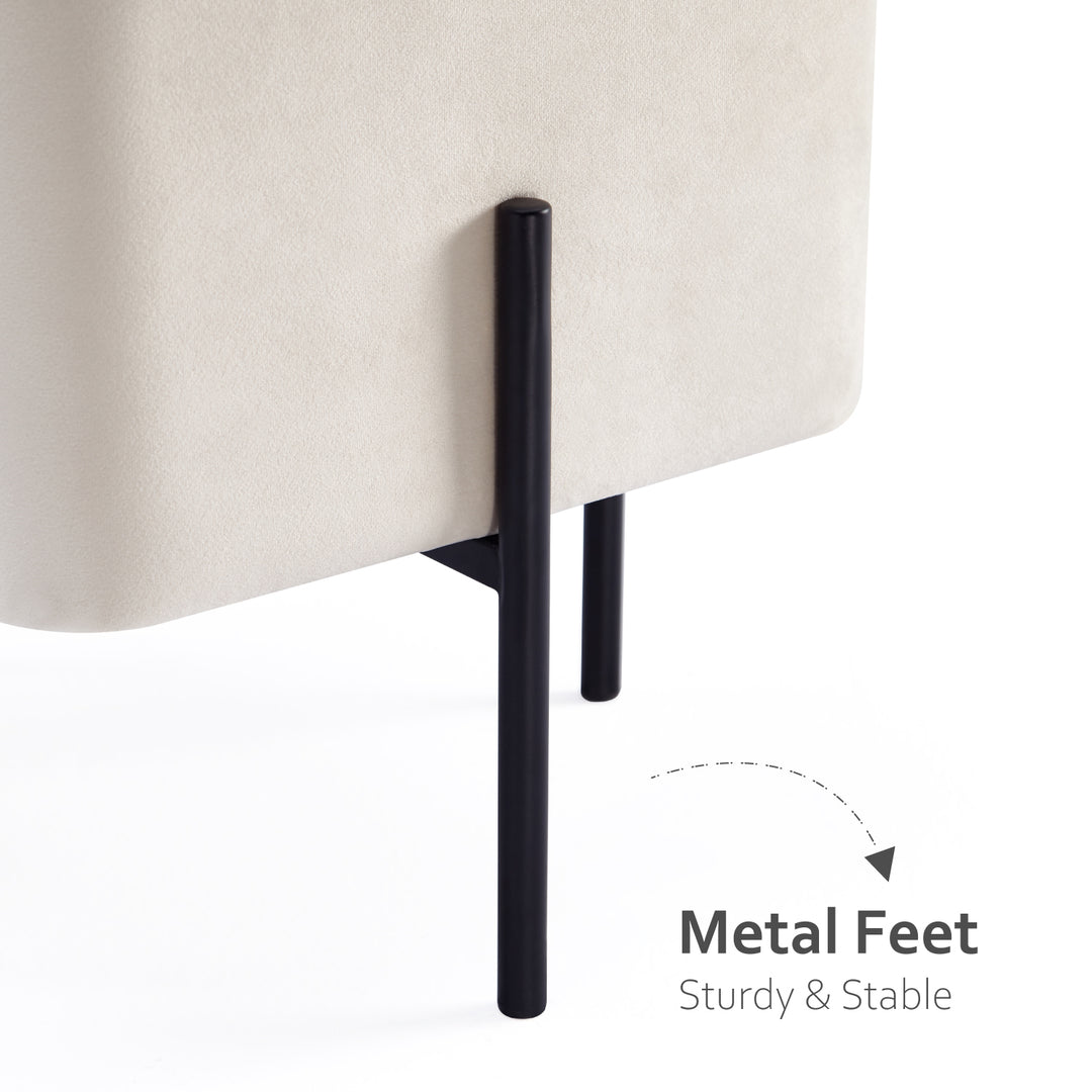 White Cube-Shaped Stool