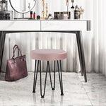 Load image into Gallery viewer, Velvet Pink Vanity Stool
