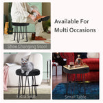 Load image into Gallery viewer, Velvet Black Vanity Stool
