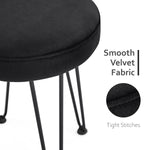 Load image into Gallery viewer, Velvet Black Vanity Stool
