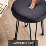 Load image into Gallery viewer, Velvet Black Vanity Stool
