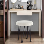 Load image into Gallery viewer, Velvet White Vanity Stool
