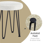 Load image into Gallery viewer, Velvet White Vanity Stool
