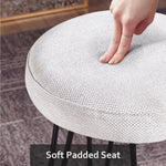 Load image into Gallery viewer, Velvet White Vanity Stool

