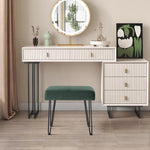 Load image into Gallery viewer, Velvet Green Vanity Stool
