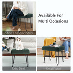 Load image into Gallery viewer, Velvet Green Vanity Stool
