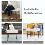 Load image into Gallery viewer, Velvet White Vanity Stool

