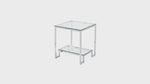 Load and play video in Gallery viewer, Silver Drift Rectangle 2 tiers End Table for storage or display

